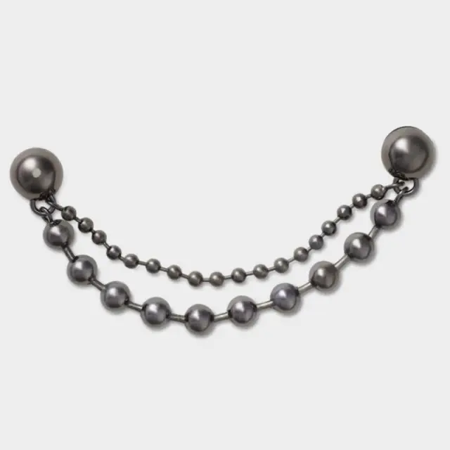 Διακοσμητικό Παπουτσιού Crocs Jibbitz Double Black Gem Chain 10014742 Μαύρο - ONESIZE
