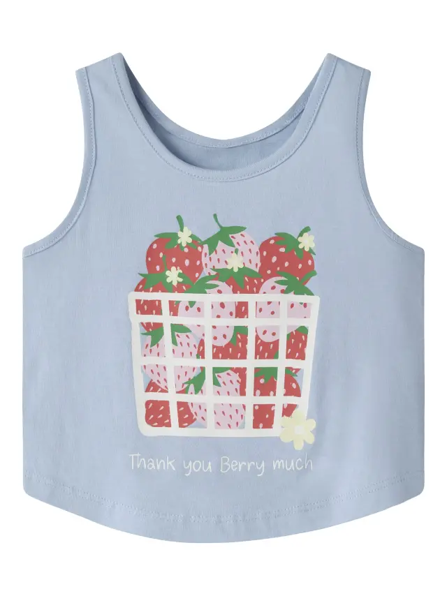 Name It Αμάνικο Τοπ κοριτσίστικο πλεκτό Μπλε NMFVIGEA TANK SHORT TOP - 13241642