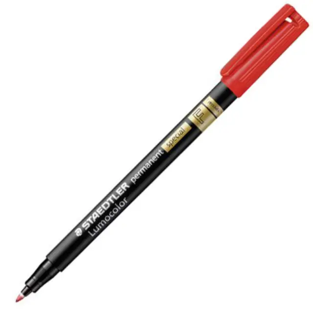 Μαρκαδόρος Ανεξίτηλος Staedtler Lumocolor Permanent Special Fine 0.6mm - Red