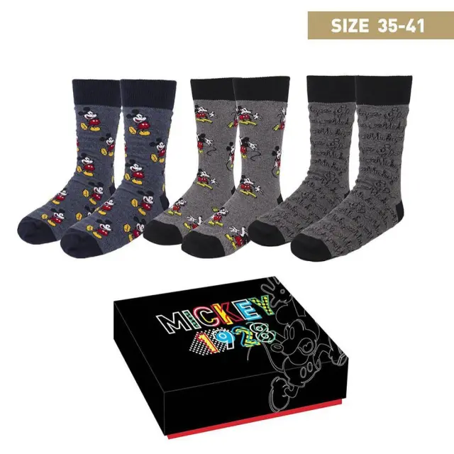 Cerda® Mickey Mouse Socks Gift Box (sizes:35-41)