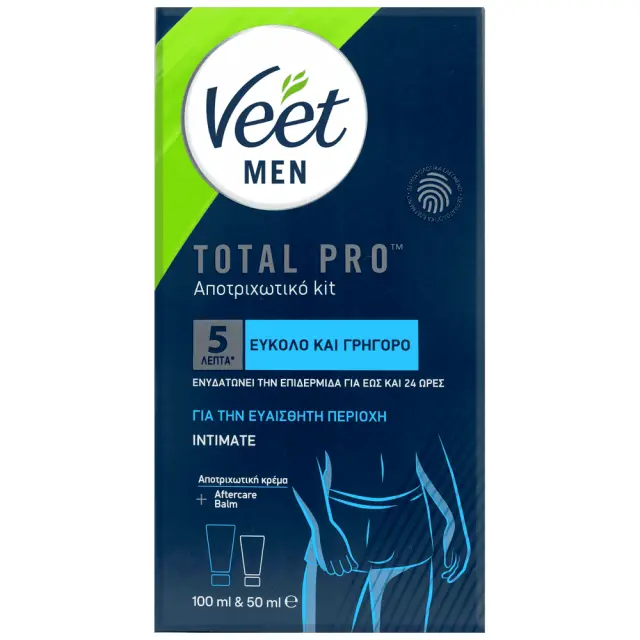 Veet Men Ανδρικό Αποτριχωτικό Κιτ για την Ευαίσθητη Περιοχή με Αποτριχωτική Κρέμα 100ml & Καταπραϋντικό Βάλσαμο για Μετά την Αποτρίχωση 50ml 1σετ