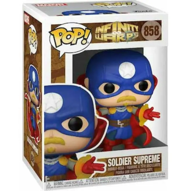 Funko Pop! Marvel: Infinity Warps - Soldier Supreme #858 Bobble-Head Vinyl Figure