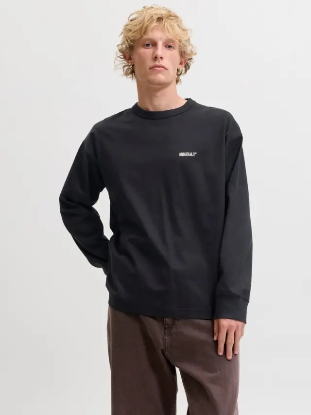 JORFREDERIKSBERG BACK TEE LS CN SN - Black 2
