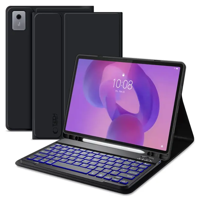 Tech-protect Sc Keyboard + Βάση για Pen - Lenovo Idea Tab Plus 12.1 Tb-361 Black