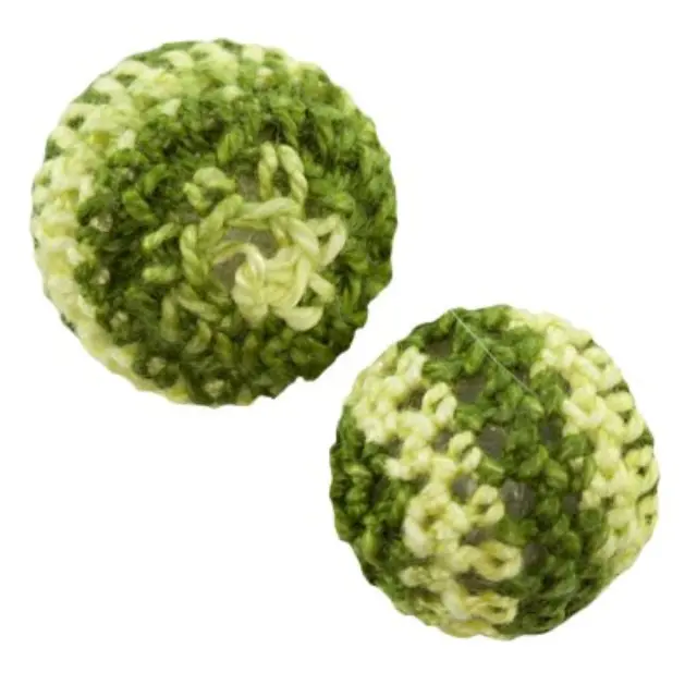 Χάντρα Μάλλινη Round Green Mix 16mm - 5τεμ