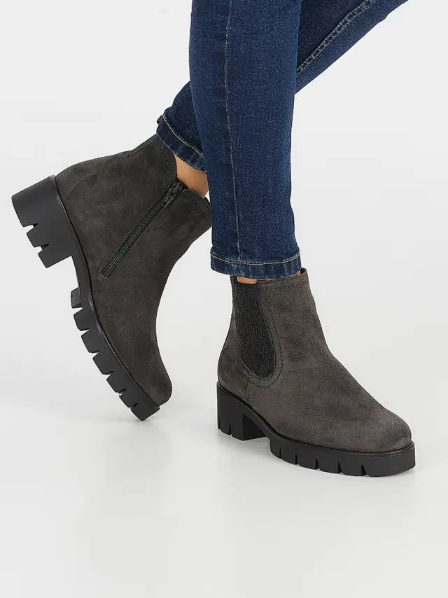 Gabor Μποτάκια Γυναικείο δέρμα Nubuck Γκρί GAB/31710 19-D/GREY 2