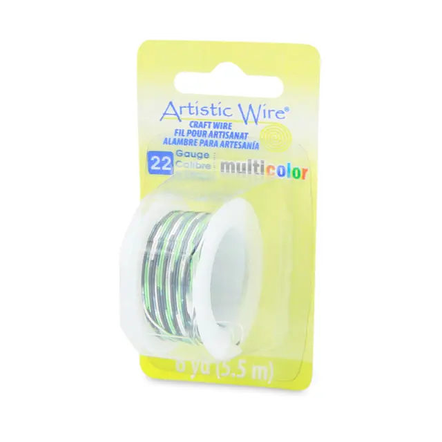 Σύρμα Artistic Wire - Ø0.64mm - Multicolor (Silver/Black/Green) - 5.5m