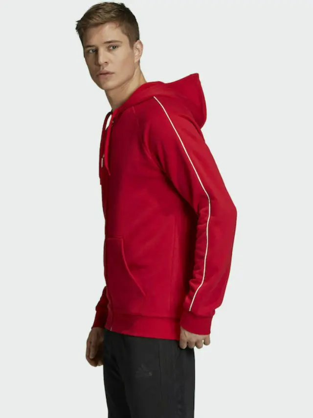 Adidas Core 18 Ανδρική Φούτερ Ζακέτα με Κουκούλα και Τσέπες FT8071 1424 - M 3