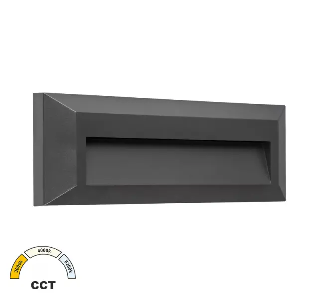 LED ΦΩΤΙΣ.PC ΕΠΙΤΟΙΧΟ ΕΜΜΕΣΟΥ ΟΡΘΟΓΩΝΙΟ 2W CCT IP65 ΓΡΑΦΙΤΗΣ