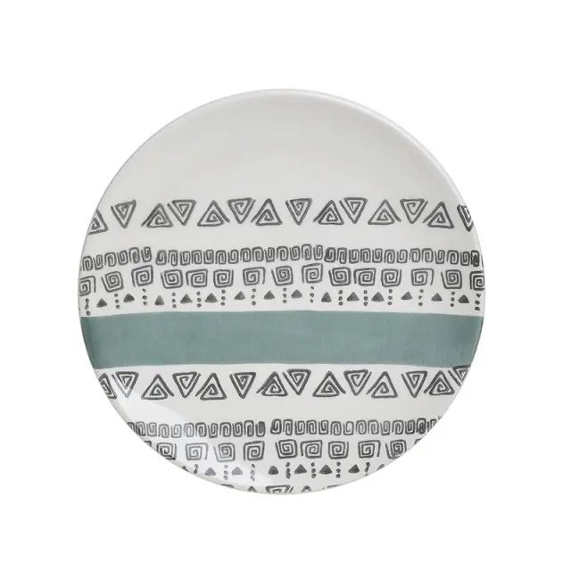 Πιάτο Γλυκού Boho Κεραμικό Φ21cm Σετ 6τμχ 3-60-017-0055
