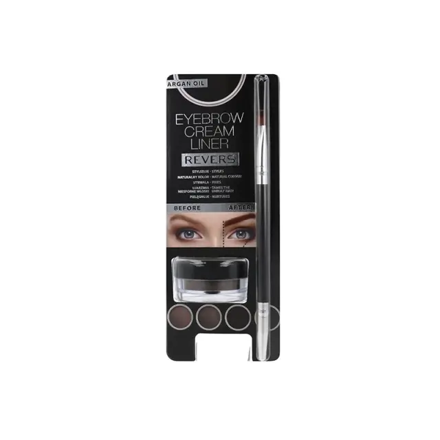 Revers Eyebrow Cream Liner Brown 8 ml Σετ Περιποίησης Φρυδιών