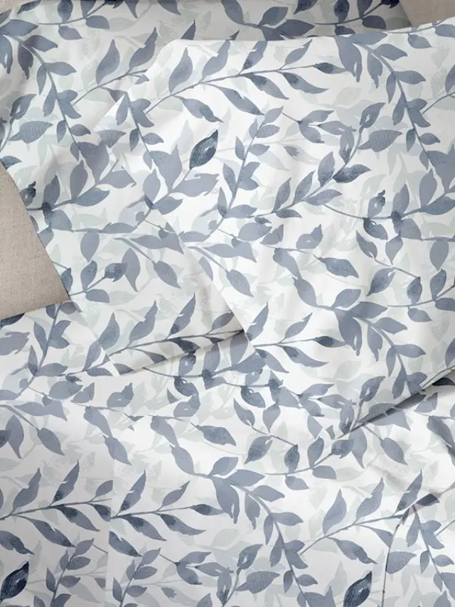 Παπλωματοθήκη Menta Εμπριμέ 050 Blue Μονή (170x250) Sunshine