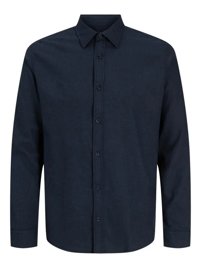 JJEFIELD MELANGE SHIRT LS SN - Navy Blazer