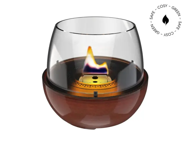 Επιτραπέζια Εστία Φωτιάς Tulip 18 Reactive Glaze Tenderflame με διάρκεια καύσης 3 - 4 ώρες, χωρητικότητα δεξαμενής 250ml και διαστάσεις 19.3x18cm - Amber TF-600290 2