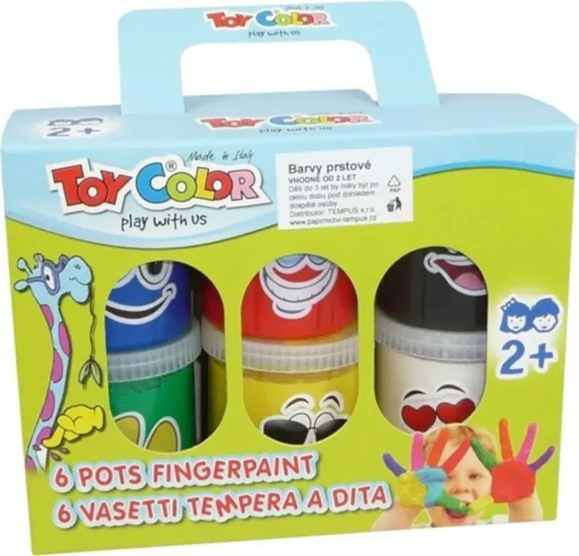 Δαχτυλομπογιές Toy Color S-Wash 6 χρώματα x 80ml / 220.734 (Toy Color)