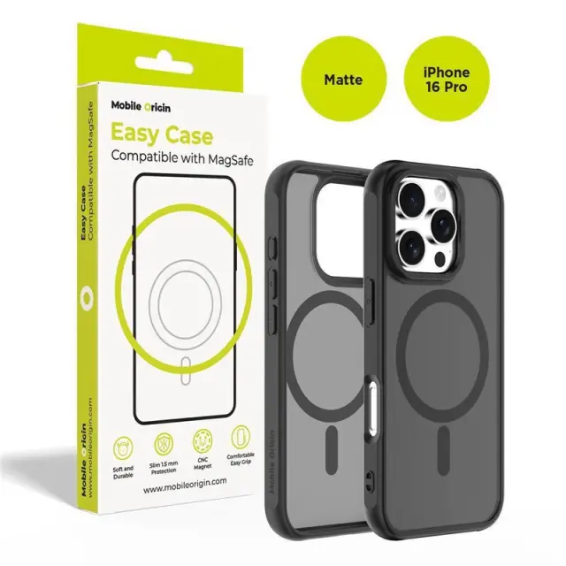 Mobile Origin Hybrid MagSafe Case, matte black - iPhone 16 Pro