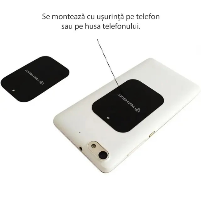 Techsuit MP03 Σετ 2 Μεταλλικών Πλακών MagSafe για Μαγνητικές Βάσεις Αυτοκινήτου Μαύρο 2