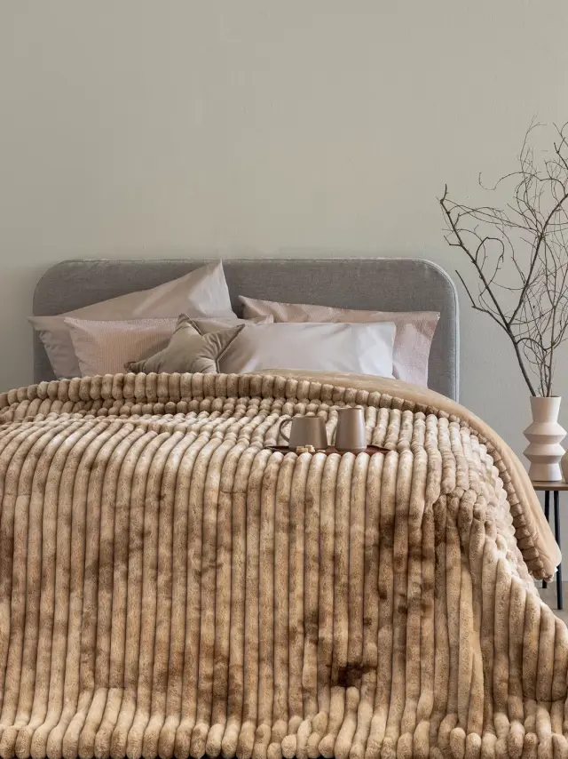 Κουβερτοπάπλωμα Υπέρδιπλο (220x240) Tidi/2 Beige Palamaiki