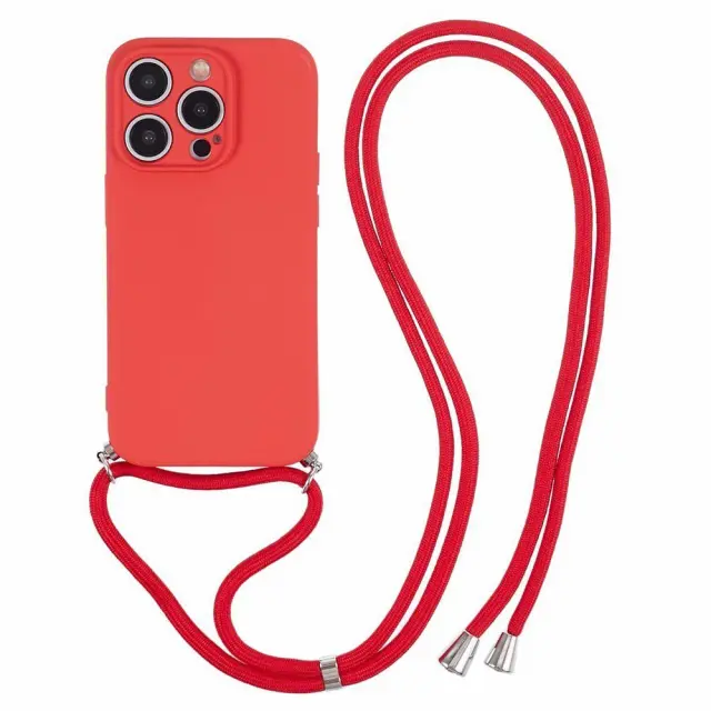 Θήκη με Κορδόνι για τον Λαιμό για iPhone 15 Pro- Red OEM