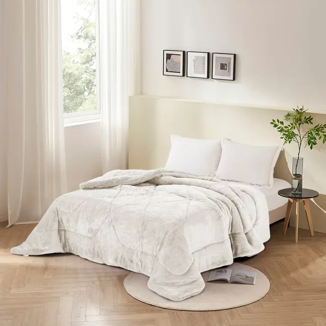 Κουβερτοπάπλωμα 160x220 Μονό 770gsm Anna Riska Vienna Ivory 100% Πολυέστερ
