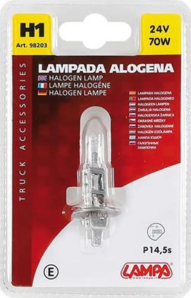 Lampa H1 Halogen 24V 1τμχ 98203