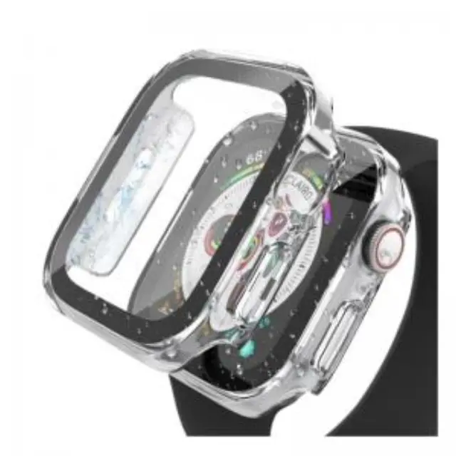 Θήκη PC με Tempered Glass Ahastyle WG56-2 Premium Apple Watch 7/ 8/ 9 45mm Ασημί (2 τεμ.) N66888 2