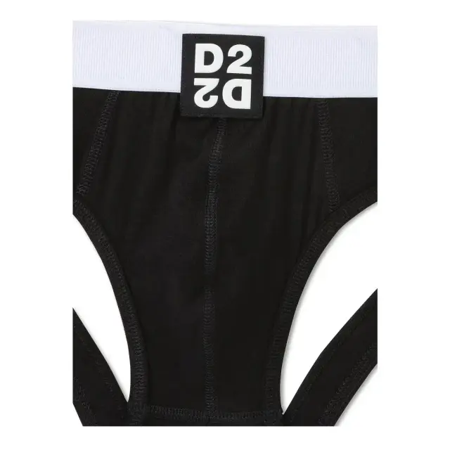DSQUARED2 Ανδρικό Εσώρουχο Jockstrap Mirrored Logo, Χρώμα Μαύρο 2