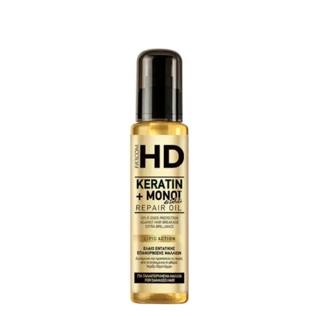 Farcom Keratin Monoi De Tahiti Λάδι Μαλλιών για Επανόρθωση με Κερατίνη 100ml