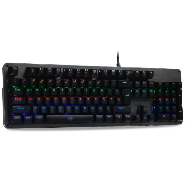 Zeroground KB-2950G Simeto V2.0 Gaming Μηχανικό Πληκτρολόγιο με Custom Blue διακόπτες και RGB φωτισμό (Αγγλικό US) Ασημί 2