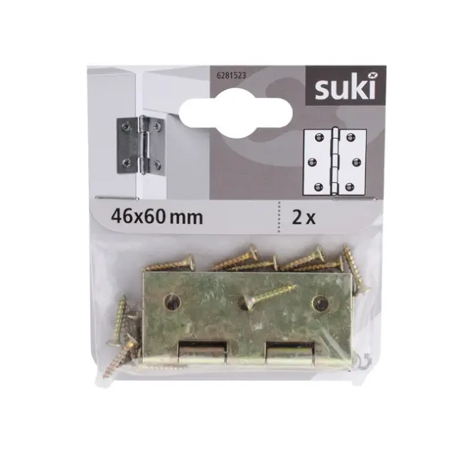 Μεντεσές 44x60mm PASSIVAT Για Μισό Άνοιγμα 2
