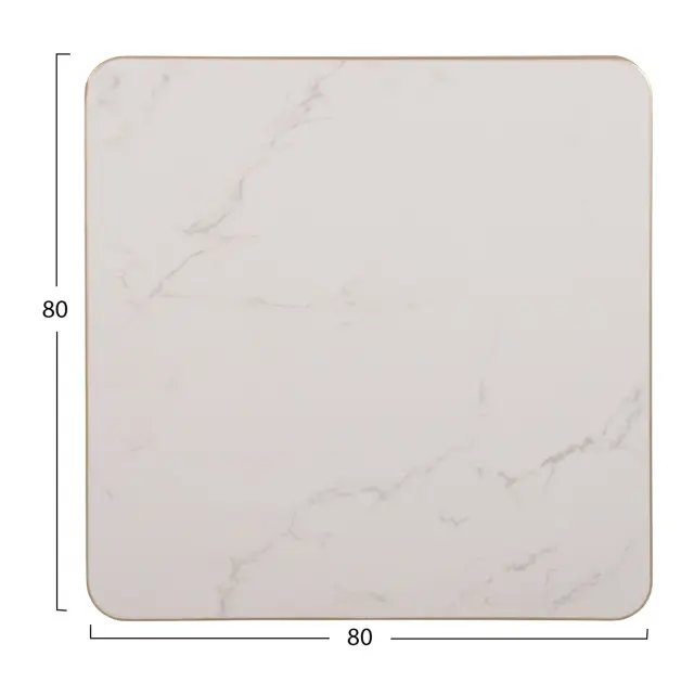 ΕΠΙΦΑΝΕΙΑ ΤΡΑΠΕΖΙΟΥ SINTERED STONE FB96655.12 WHITE MARBLE--ΠΛΑΙΣΙΟ ALU ΧΡΥΣΟ 80x80εκ. 2