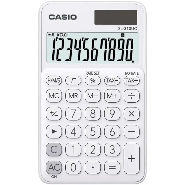 Casio SL-310UC Αριθμομηχανή Λογιστική Τσέπης 10 Ψηφίων σε Λευκό Χρώμα