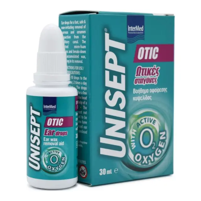 Intermed Unisept Otic Drops Ωτικές Σταγόνες για την Αφαίρεση της Κυψελίδας 30ml 2
