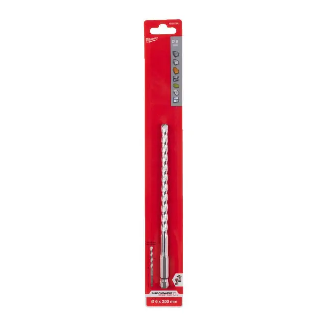 Τρυπάνι Πολλαπλών Υλικών Φ6x200mm MILWAUKEE SHOCKWAVE IMPACT DUTY 3