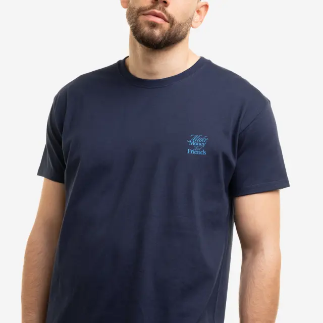 T-shirt Noshame® Navy με τύπωμα Make Money not Friends - 122582 - XXL 3