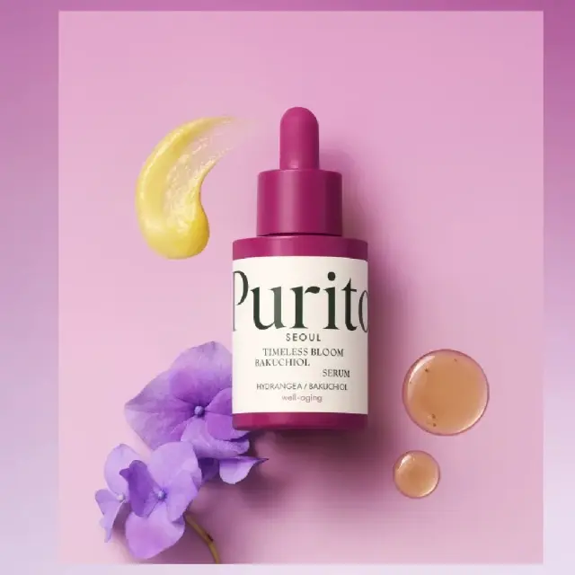 Purito Seoul Timeless Bloom Revitalizing Face Serum, Iσχυρός Αντιγηραντικός Oρός Προσώπου Eμπλουτισμένος με Εκχύλισμα Bakuchiol 30ml 3