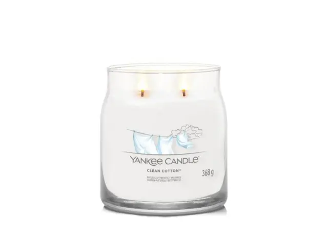 Αρωματικό Κερί Yankee Candle με διάρκεια καύσης έως 50 ώρες και άρωμα Clean Cotton1630645E