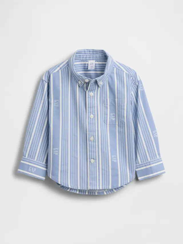 Βρεφικό & Νηπιακό Gap Logo Oxford Big Πουκάμισο SHIRTING BLUE