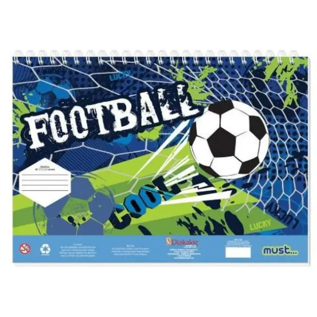 Must Μπλοκ Ζωγραφικής με αυτοκόλλητα 23x33cm Football-Basketball (000584345)