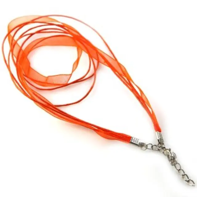 Κορδόνι Ribbon για Λαιμό Orange - 49cm - 2τεμ