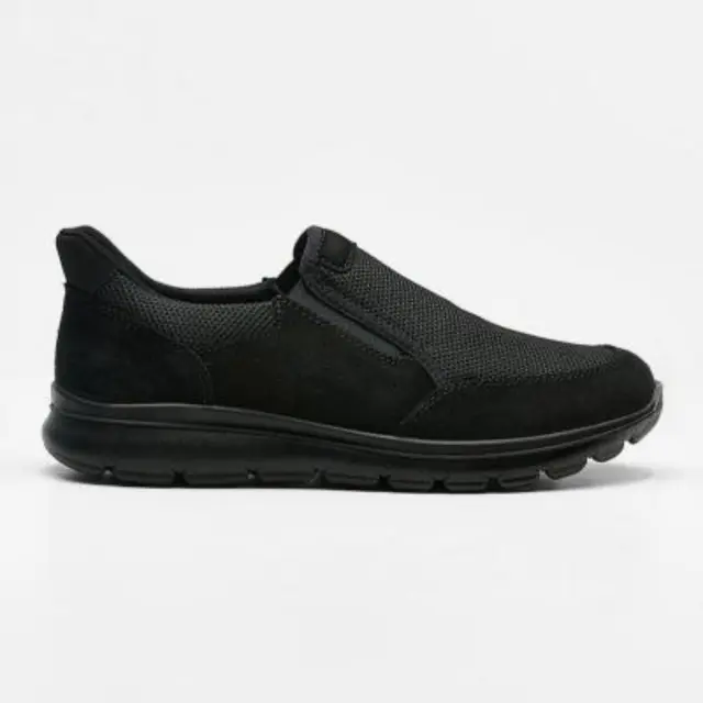 Imac Sneakers Ανδρικό ύφασμα/δέρμα Nubuck Μαύρο IMA/752090 NERO