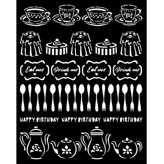 Thick Stencil Stamperia 20x25cm, Alice, Sweety