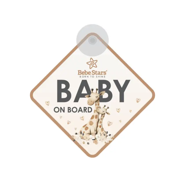 Σήμα Αυτοκινήτου Baby on Board με Βεντούζα Bebe Stars 80-175