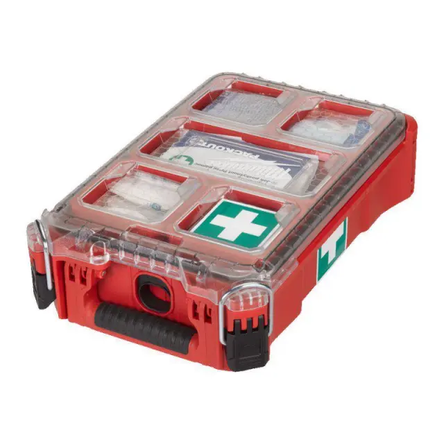 Milwaukee 4932478879 - Φαρμακείο Αυτοκινήτου Κουτί 2.5x5x8cm Με Εξοπλισμό Κατάλληλο για Πρώτες Βοήθειες