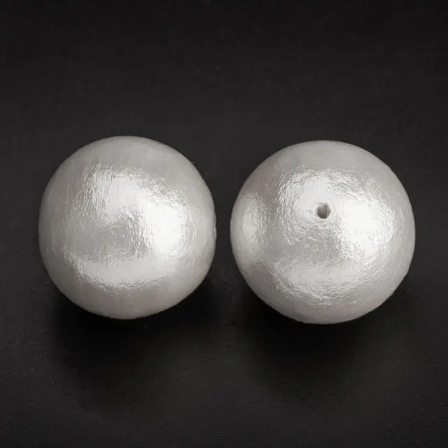 Χάντρα Cotton Pearls Off White Ø20mm - 5τεμ