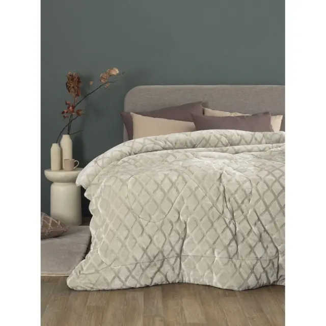 Κουβερτοπαπλωμα Υπερδιπλο Nadine Collection 220x240 NADINE/5 Ice Palamaiki - ΥΠΕΡΔΙΠΛΟ 220 x 240