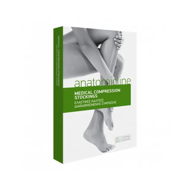 ANATOMIC LINE 6335 Κάλτσα Ριζομηρίου Class Ιi Διαβαθμισμένης Συμπίεσης με Σιλικόνη & Ανοικτά Δάκτυλα 22-33 mmHg Μπεζ - XL 2