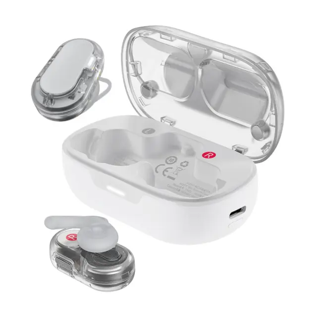 Wireless Earphones Hands Free Acefast FA003 TWS v5.3 550mAh 8hr Λειτουργίας 4-Mic ENC Τεχνολογία IPX4 και Ασύρματη Φόρτιση Λευκά