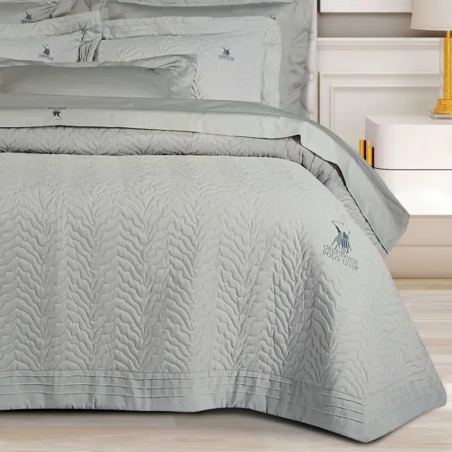 Κουβερλί 240x250 King Size Classic Greenwich Polo Club 2353 Grey 100% Microfiber 2