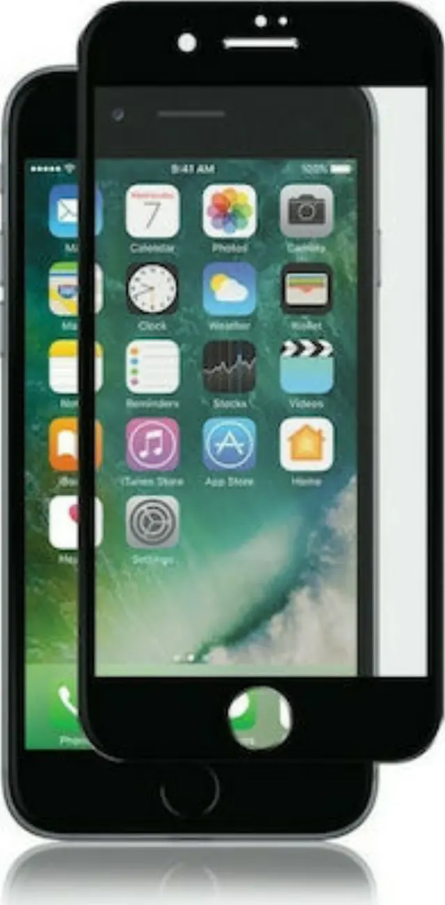 Προστατευτικό τζάμι 9D Full Glue Full Face Tempered Glass 9H Αpple iPhone 6/6S μάυρο